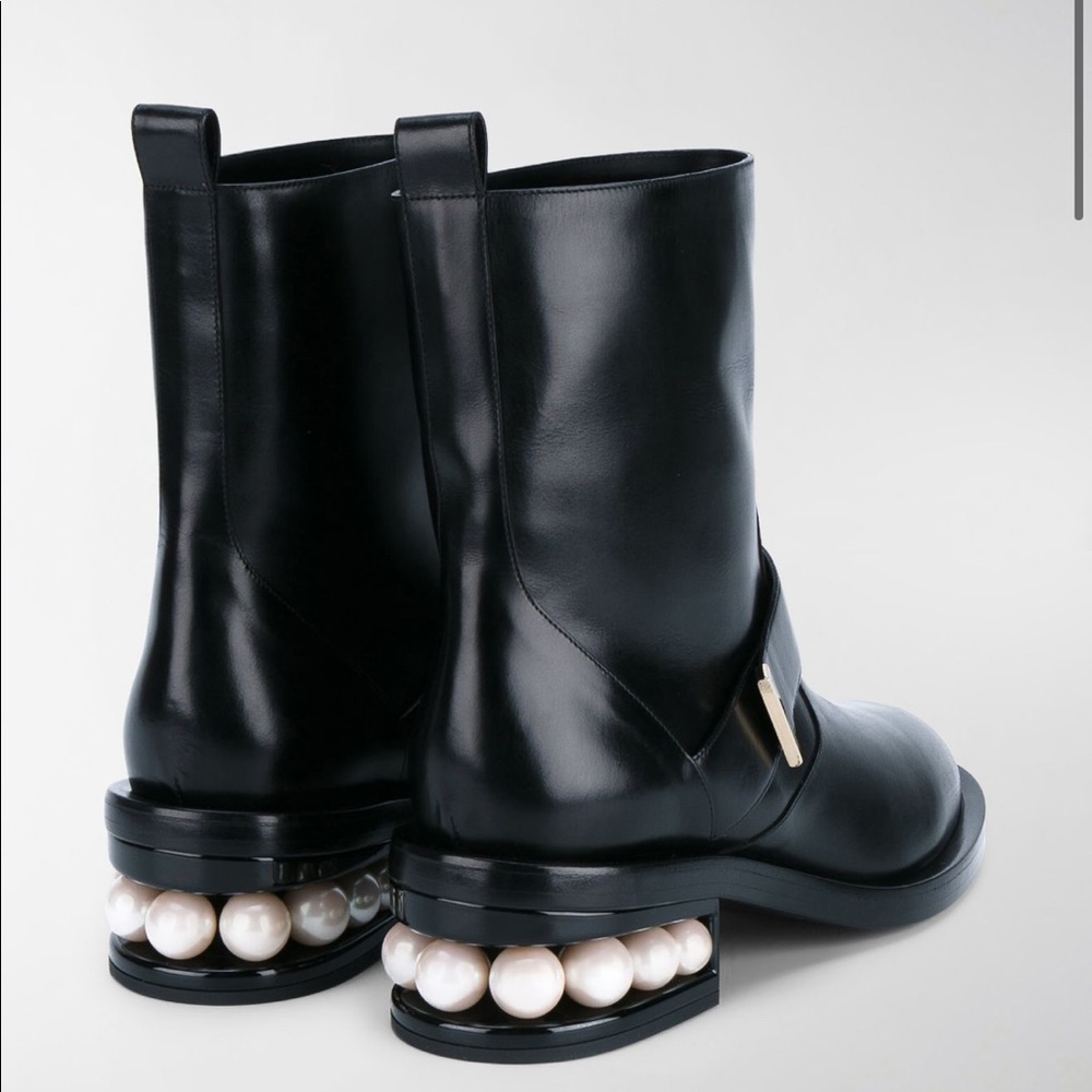 Black Nicholas Kirkwood Casati Biker Boot - Picture 2 of 9